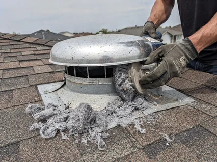 Cleaning Dryer Vent On Roof in Miramar