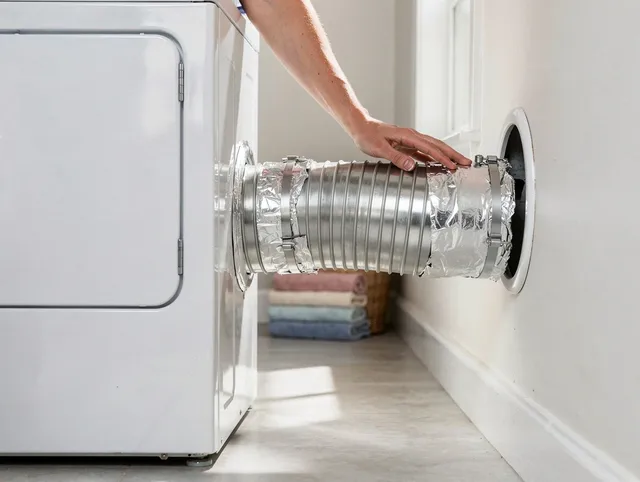 Professional dryer vent hose installation by Miramar Dryer Vent Cleaning in Miramar