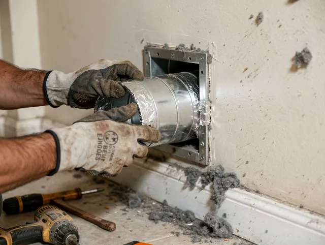 Professional dryer vent repair and installation by Miramar Dryer Vent Cleaning in Miramar