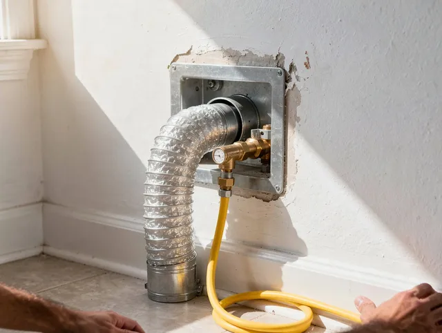 Miramar Dryer Vent Cleaning certified technician performing specialized gas dryer vent cleaning in Miramar
